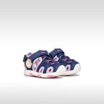 Geox Multy királykék-pink fánk mintás 2 tépőzáras respira (lélegző) Water Friendly zárt orrú textil kislány szandál