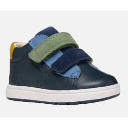   Geox B Biglia sötétkék-zöld-sárga 2 tépőzáras respira (lélegző) bőr kisfiú gyerekcipő 