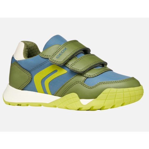 Geox J Rann-E kék-neonzöld 2 tépőzáras respira (lélegző) textil kisfiú gyerekcipő