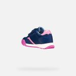 Geox J Rann-E kék-pink 2 tépőzáras respira (lélegző) textil kislány gyerekcipő
