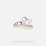 Geox J Costarei GI lila 2 csatos-tépőzáras respira (lélegző) bőr kislány gyerekszandál