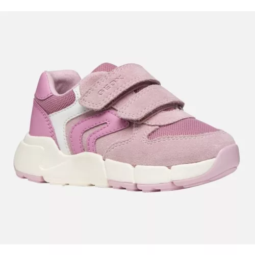 Geox B Flexyper Mini halvány rózsaszín 2 tépőzáras respira (lélegző) velúr bőr-textil kislány gyerekcipő