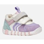 Geox B Iupidoo levendulalila-rózsaszín-fehér-menta 2 tépőzáras respira (lélegző) kislány gyerekcipő 