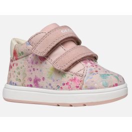   Geox B Biglia világos rózsaszín-színes 2 tépőzáras respira (lélegző) nubuk bőr kislány gyerekcipő 