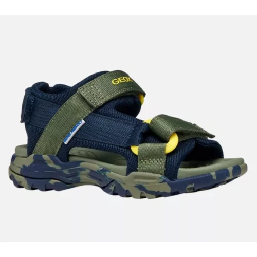 Geox J Borealis zöld-sötétkék 3 tépőzáras respira (lélegző) Water Friendly textil kisfiú gyerekszandál