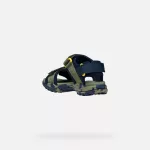 Geox J Borealis zöld-sötétkék 3 tépőzáras respira (lélegző) Water Friendly textil kisfiú gyerekszandál