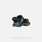 Geox J Borealis zöld-sötétkék 3 tépőzáras respira (lélegző) Water Friendly textil kisfiú gyerekszandál