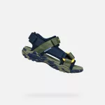 Geox J Borealis zöld-sötétkék 3 tépőzáras respira (lélegző) Water Friendly textil kisfiú gyerekszandál