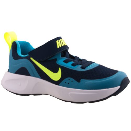 NIKE WEARALLDAY kék/neon tépős/gumis sportcipő 27.5-35