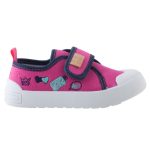 D.D.STEP ciklámen/sötétkék tépős SZÍVECSKÉS váltócipő