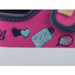 D.D.STEP ciklámen/sötétkék tépős SZÍVECSKÉS váltócipő