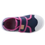 D.D.STEP sötétkék/málna tépős SZÍVECSKÉS váltócipő