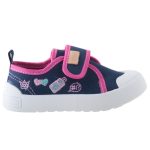 D.D.STEP sötétkék/málna tépős SZÍVECSKÉS váltócipő