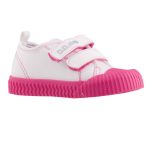 D.D.STEP fehér/pink 2 tépős orrvédős váltócipő