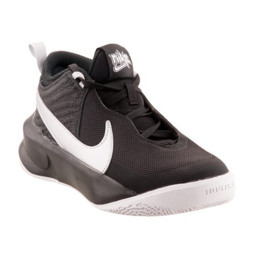 Nike Team Hustle D 10 (GS) fekete-ezüst fűzős fiú sportcipő