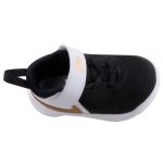 Nike Team Hustle D 10 (TD) fekete-fehér-arany tépőzáras-gumifűzős sportcipő