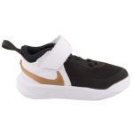 Nike Team Hustle D 10 (TD) fekete-fehér-arany tépőzáras-gumifűzős sportcipő