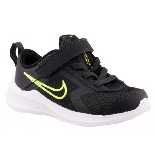 NIKE DOWNSHIFTER 11 fekete/zöld tépős/gumifűzős sportcipő