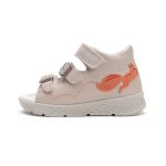 Ponte 20 krémszínű mókusos 2 csatos-tépőzáras supinált bőr kislány gyerekszandál