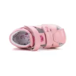 Ponte 20 rózsaszín-pink 2 csatos-tépőzáras supinált bőr kislány zárt orrú gyerekszandál