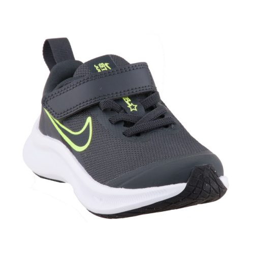 Nike Star Runner 3 (PSV) fekete-zöld tépőzáras-gumifűzős gyerek sportcipő