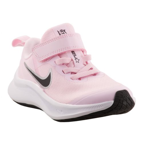 Nike Star Runner 3 (PSV) halvány rózsaszín-fekete tépőzáras-gumifűzős lány sportcipő
