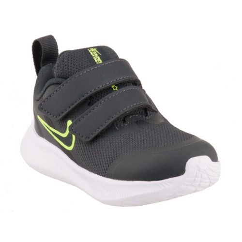 Nike Star Runner 3 (TDV) fekete-zöld 2 tépőzáras fiú sportcipő