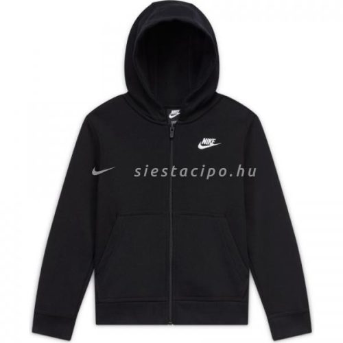 NIKE BOYS GARCONS cipzáras fekete kapucnis melegítő felső