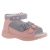 Ponte 20 rózsaszín-szürke 2 csatos-tépőzáras supinált bőr kislány gyerekszandál