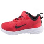 Nike Revolution 6 NN (TDV) piros-fekete tépőzáras-gumifűzős gyerek sportcipő