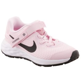 NIKE Revolution 6 Flyease NN (PS) halvány rózsaszín tépőzáras-gumifűzős lány sportcipő   NIKE Revolution 6 Flyease NN (PS) halvány rózsaszín tépőzáras-gumifűzős lány sportcipő