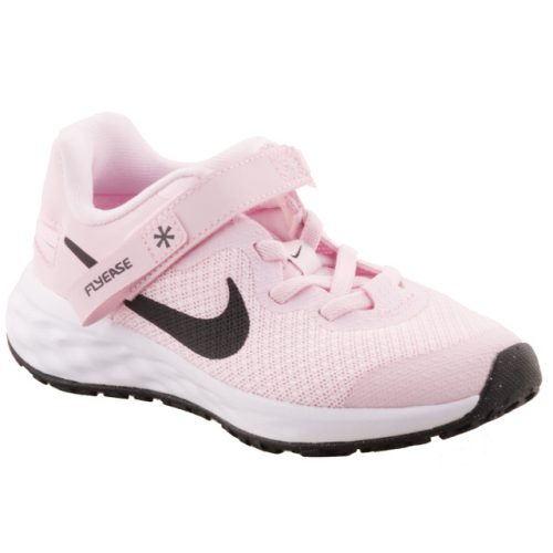 NIKE Revolution 6 Flyease NN (PS) halvány rózsaszín tépőzáras-gumifűzős lány sportcipő