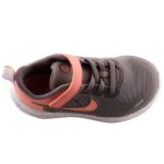 Nike Downshifter 12 (TD) szürke-korall tépőzáras-gumifűzős lány sportcipő