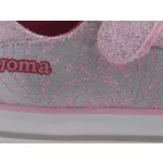 JOMA tépős/gumis rózsaszín/piros/fehér vászon tornacipő